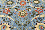 Unique Loom Espahan Collection Area Rug - Cape Cod (7' 10" Square, Blue/ Black)