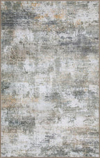 WILLSUN Washable Area Rugs, 6x9 Non-Slip Boho Large Area Rugs for Living Room, Bedroom, Machine Washable Vintage Rug, Indoor Floral Print Carpet for Home Decor, Kid & Pet Friendly Mat