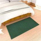 Area Rug with Non Slip Rubber Backing, Washable Soft Floor Carpet for Living Room, Kitchen, Entryway Indoor, Bedroom, Laundry, Low Pile Area Rugs, Solid Color with Pointillism Style (Green, 3' * 5')