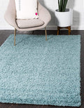 Unique Loom Solid Shag Collection Area Rug (3' 3" x 5' 3" Rectangle, Light Slate Blue)