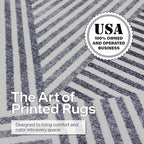 ReaLife Rugs Machine Washable Area Rug - Living Room Bedroom Bathroom Kitchen Entryway Office - Padded Crease Free Stain Resistant Premium - Modern Geometric Contemporary- Miles- Gray - 2'x 3'