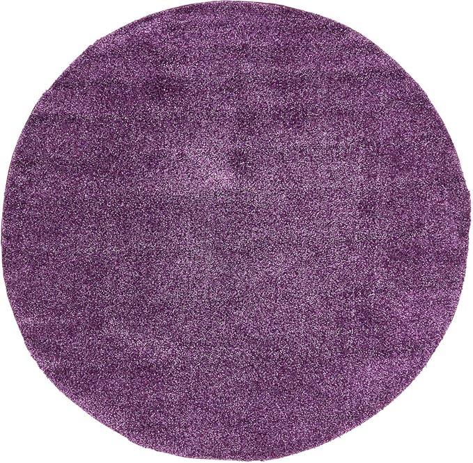 Unique Loom Solo Collection Area Rug - Calabasas (7' 10" Round, Violet)