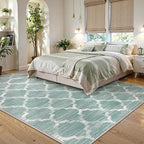 Lahome Moroccan Area Rugs 8x10 Sage Green Rugs for Living Room,Soft Low-Pile Modern Bedroom Rug 8x10 Under Bed Large Carpet for Dining Room Office