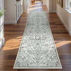 Lahome Bohemian 2'8" x 10' Washable Long Hallway Runner Rug, Soft Kitchen Rug Runner, Non Slip Non-Shedding Stair Carpet Runners for Hall Bathroom Hardwood Floors, Beige