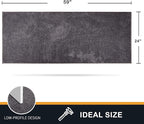 PURRUGS Dirt Trapping Door Mat 24" x 59", Non-Slip Machine Washable Entry Rug, Shoe Scraper, Dog Doormat, Super Absorbent Welcome Mat for Front & Back Door, Muddy Shoes & Paws, Light Grey-Dark Grey