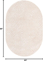 Unique Loom Finsbury Collection Area Rug - Meghan (5' 3" x 8' Oval, Ivory Beige)