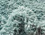 Unique Loom Davos Shag Collection Area Rug - Solid (7' 10" Square, Aqua)