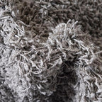 Unique Loom Solid Shag Collection Area Rug (6' 1" Octagon, Cloud Gray)