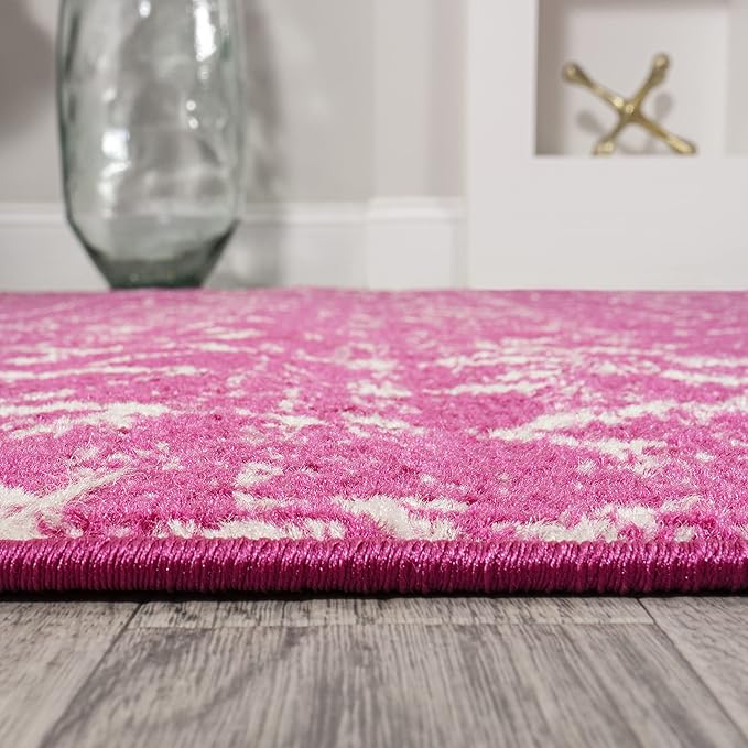 JONATHAN Y Boho Vintage Diamond Fuchsia/Ivory Indoor Area Rug 8X10 ft, Moroccan Hype for Living Room, Bedroom, Kitchen, Office, Easy-Cleaning, High Traffic, Pet-Friendly, Non-Shedding (MOH101G-8)