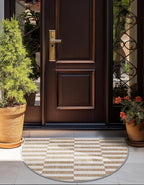 Unique Loom Outdoor Striped Collection Area Rug - Striped (2' 7" x 4' 1" Hearth Taupe/Ivory)