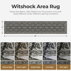 WITSHOCK Black Boho Washable 2x8 Kitchen Runner Rug,Vintage Neutral Hallway Rugs for Entryway,Soft Distressed Floor Mat for Bedroom,Entrance,Indoor Back Door(Black,2x8)