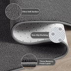 Large Modern Area Rugs for Living Room Bedroom, 5x8 Feet Dark Grey Ultra Soft Solid Thickened Memory Foam Indoor Minimalist Carpets, Non-Slip Comfy Rugs for Boys Girls Nursery Kids Room Home Décor