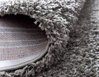 Unique Loom Solid Shag Collection Area Rug (8' x 11' Rectangle, Graphite Gray)
