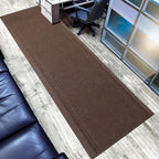 English Home Custom Size Non Slip Striped Design Light Weight Durable PVC Backing Thin Pile Runner Rug (26" x 45')