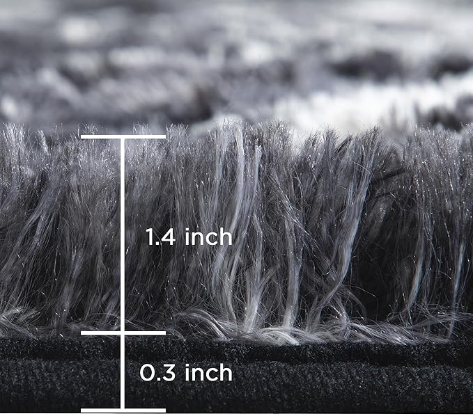 Andency Area Rugs 9x12 for Living Room Home Decor, Large Shaggy Bedroom Carpet, Non-Slip Big Shag Indoor Thick Soft Fluffy Furry Fur Area Rugs for Kids Dorm Nursery Aesthetic, Tie-Dyed White Black