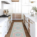 Fame Living Washable Area Rug. Modern Farmhouse. Vintage. Turkish. Bohemian. Distressed. Oriental. Traditional. Rugs for Living Room. Dining. Bedroom. Office. Entryway. Foyer. (856GP, 2'5" x 13')