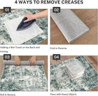 Modern Abstract Entryway Rug Indoor 2x3 Washable Non-Slip Soft Grey Green Colorful Small Area Rug Kitchen Mat Thin Print Faux Wool Floor Carpet for Entrance Bedroom Office