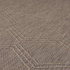 LUXE WEAVERS Modern Farmhouse Brown 5x7 Washable Area Rug, Anti-Slip Diamond Pattern Carpet