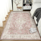 5’x7’ Washable Area Rugs for Living Room Bedroom Foldable Low Pile Non Slip Area Rugs for Dining Office