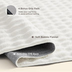 Bedsure 6x9 Fluffy Area Rugs for Living Room, Machine Washable Rugs, Non-Slip Backing, Non-Shedding, Pet Friendly Throw Rug for Bedroom Dining Room, Coconut White