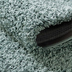 Unique Loom Solid Shag Collection Area Rug (4' 1" x 6' 1" Rectangle, Light Slate Blue)