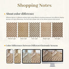 LIVEBOX 8x10 Area Rugs for Living Room, Checkered Non-Slip Washable Rugs, Farmhouse Neutral Classic Geometric Pattern Large Boys Area Rug for Bedroom, Carpet for Dining Room Office(Dark Brown,8'x10')