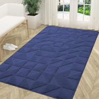 OLANLY Door Mats Indoor, Non-Slip, Absorbent, Dirt Resist, Entrance Washable Mat, Low-Profile Inside Entry Doormat for Entryway (59x36 inches, Navy)