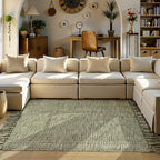 Collive Washable Area Rug 4' x 6', Woven Cotton Bedroom Rugs Neutral Indoor Accent Rug, Modern Comfy Floor Carpet with Tassel for Living Room, Nursery Room, Dining Room, Bedside, Patio Decor