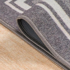 Beverly Rug Non Slip Area Rugs 3x5 Modern Bordered Non Skid Rubber Backing Soft Area Rug for Living Dining Room Easy to Clean Non Shedding Kitchen Bedroom Indoor Carpet 3 x 5 Gray