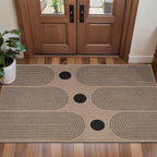 Tangsoo Rainbow Easy Jute Rug 2x4 Small Rugs for Entryway,Washable Thin Outdoor Door Mat, Non-Slip Indoor Floor Carpet Farmhouse Throw Mat for Kitchen Hallway Bedroom Front Porch