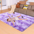 5x7 Area Rugs for Living Room, Fluffy Large Rugs for Bedroom, Soft Shag Fuzzy Non-Slip Carpet for Kids Boys and Girls Nursery Room Dorm Indoor Home Decor (Tie-Dyed Purple, 5ft x 7ft)