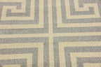 Unique Loom Athens Collection Classic Geometric Modern Border Design Area Rug (3' 3 x 5' 3 Rectangular, Gray/ Beige)