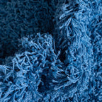 Unique Loom Solid Shag Collection Area Rug (5' Round Periwinkle Blue)
