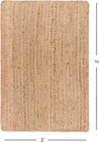 REDEARTH · Rectangular Area Rug - 2'x3' Braided Natural Jute - Artisan Made Boho Jute Rugs for Bedroom - Kitchen - Living Room - Farmhouse - Aesthetic Home Decor- Handmade Vintage Décor, Set of 2