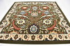 Unique Loom Espahan Collection Area Rug - Cape Cod (8'Square, Green/ Black)