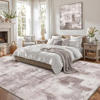 LUMI 8x12 Washable Low-Pile Area Rug for Living Room, Ultra Soft Modern Abstract Rugs Non Slip with Rubber Backing, High Traffic, Stain Resistant Carpets, Ideal for Bedroom, Dining Room, Indoor