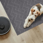 PURRUGS Easy Care Area Rug 4ft x 6ft, Non-Slip Machine Washable Entry Rug, Dog Door Mat, Stain Resistant Accent Rug for Hallway, Bedroom, Living Room and Mudroom, Grey