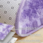 Andency 6x9 Area Rugs, Large Shag Fluffy Soft Shaggy Rugs for Living Room Bedroom, Non-Slip Tie-Dyed Purple Thick Plush Carpet for Kids Girls and Boys, Dorm Nursery Home Decor Aesthetic