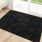 OLANLY Door Mats Indoor, Non-Slip, Absorbent, Dirt Resist, Entrance Washable Mat, Low-Profile Inside Entry Doormat for Entryway (32x20 inches, Black)