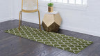 Rugs.com Lattice Collection Rug – 10 Ft Runner Dark Green Medium Rug Perfect for Hallways, Entryways