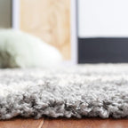 SAFAVIEH Dallas Shag Collection Runner Rug - 2'3" x 16', Grey & Ivory, Trellis Design, Non-Shedding & Easy Care, 1.5-inch Thick Ideal for High Traffic Areas in Living Room, Bedroom (SGD257G)