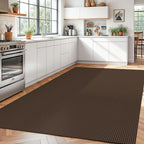 Braided Area Rug 5x7 Ft Washable Rugs for Living Room Non Slip Bedroom Rugs Boho Dining Room Rug Cotton Living Room Woven Floor Carpet for Nursery Playroom, Brown