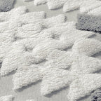 Ivory Grey 4x6 Area Rug Washable Moroccan Shag Office Carpet Non Slip Soft Neutral Boho Floor Mat Plush Pile Throw Rug for Entryway Kitchen Dining Room Bedroom Living Room