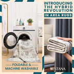 Istana Hallway Runner Rug 2.5x8 – White Cream/Grey Entryway Rug -Silk's Soft Touch Runners for Hallways - Stylish Kitchen Runner Rug Non Slip