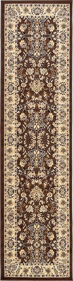 Unique Loom Sialk Hill Collection Area Rug - Washington (2' 7" x 10' Runner Brown/Black)