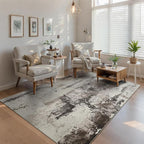 Ompaa Living Room Rug 5x8 Coffee Area Rug Machine Washable Boho Rug Non Slip Abstract Vintage Indoor Large Rugs for Bedroom, Classroom, College Dorm, Farmhouse, Dining Room, Kids Playroom