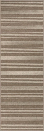 Lahome Striped Easy Jute 2x6 Runner Rug, Farmhouse Kitchen Rugs Non Slip Washable Entryway Hallway Runner, Neutral Non Shedding Lightweight Indoor Outdoor Carpet for Foyer Corridor, Khaki