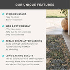 Botanical Brown Rug for Living Room - Washable 10x12 Area Rug for Dining Room Under Table, Extra Large Bedroom - Boho Bird Farmhouse Decor, Soft Low PileNon-Slip & Stain Resistance