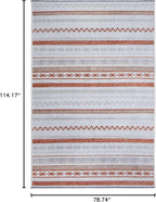 Alfa Rich 7x10 Beige Terracotta Washable Area Rugs for Living Room Bedroom Kitchen Cotton Decor Rug