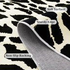 YIHOUSE Leopard Rug for Living Room, Black and White Cute Cheetah Print Rug Modern Washable Animal Printed Rugs for Bedroom, Girls Boys Dorm Room Nursery Room, Playroom, 8x10